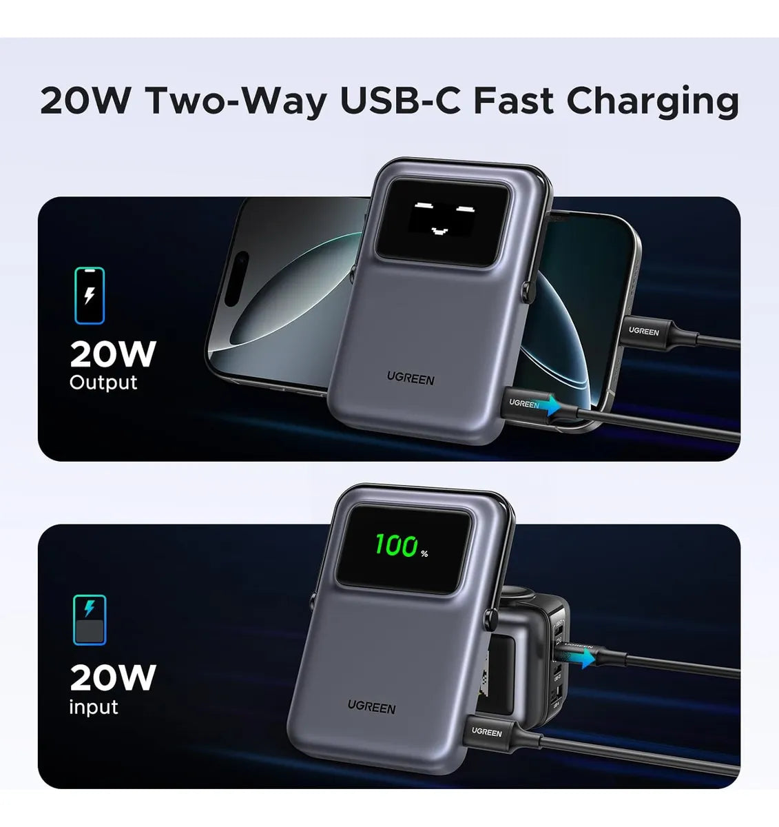 Power Bank Magsafe Wireless UGREEN Portable PD 20W 10000mAh