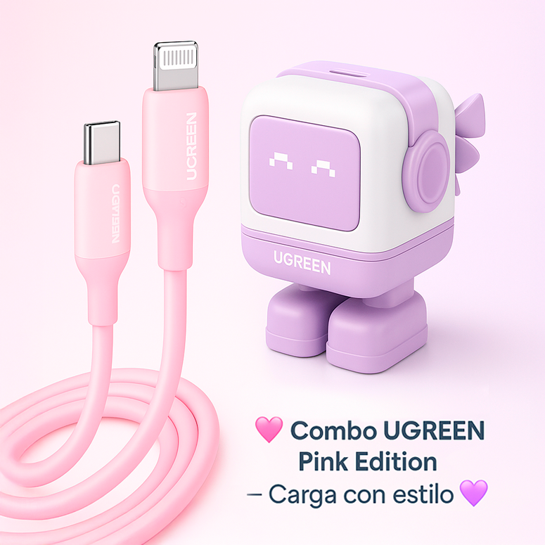Combo UGREEN Pink Edition — Carga con Estilo.