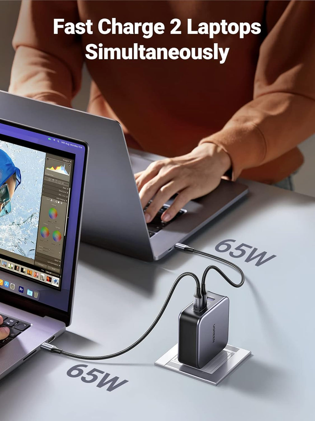 Cargador de pared Nexode 140W USB C GaN con 3 puertos