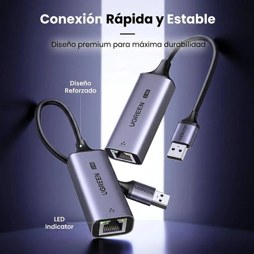 ADAPTADOR ETHERNET 2.5G USB-A A LAN RJ45