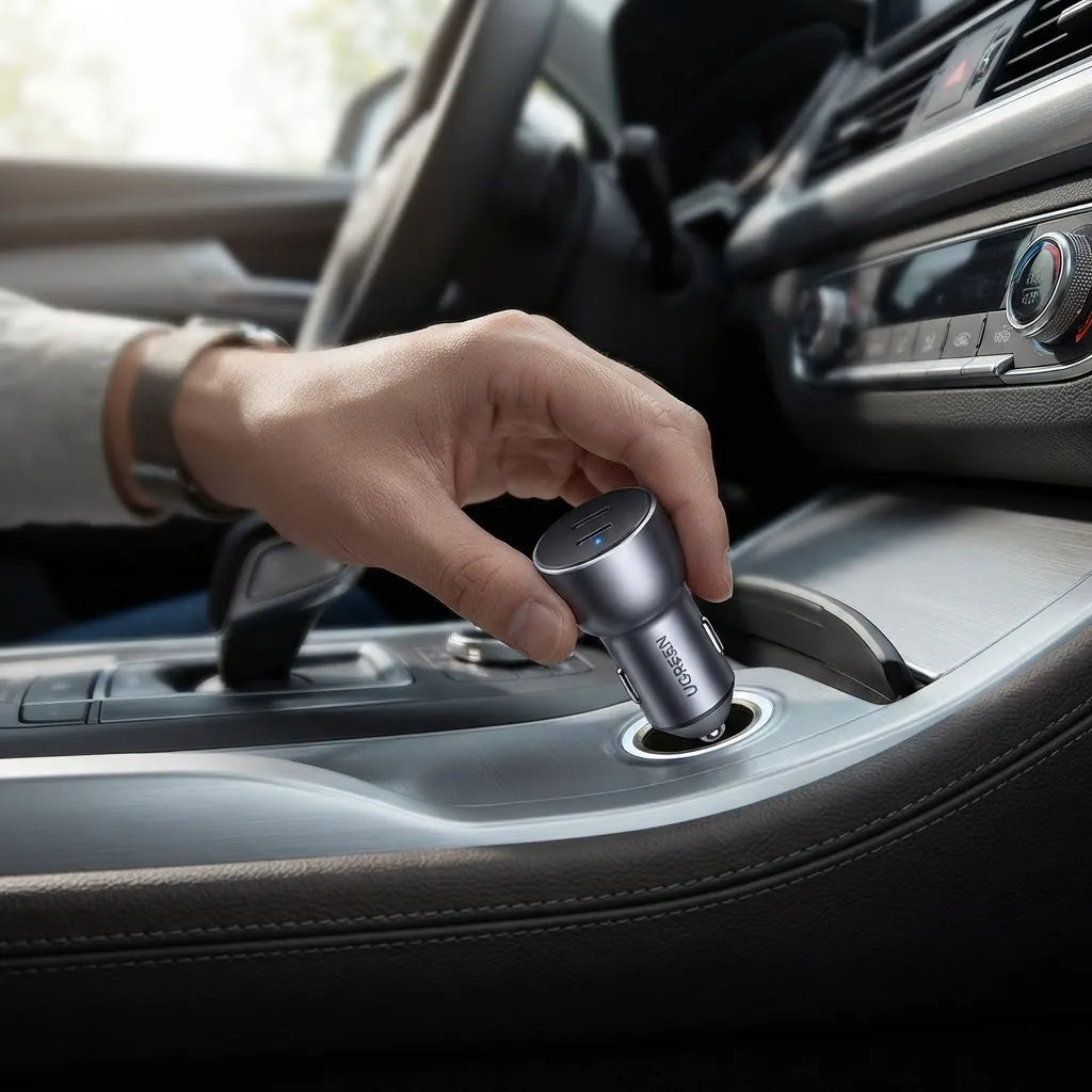Ugreen Cargador Carro 60w. 2 Puertos Usb - C