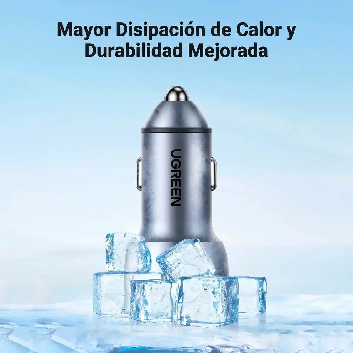 Ugreen Cargador Carro 60w. 2 Puertos Usb - C